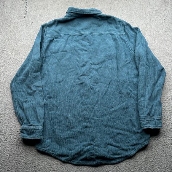 Fayettechill Local Dave Shacket Powdered Steel Mens Large Flannel Pockets Blue - Picture 9 of 11